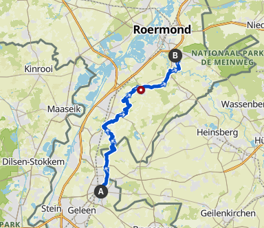 The leg we've created for walking from Sittard to Roermond