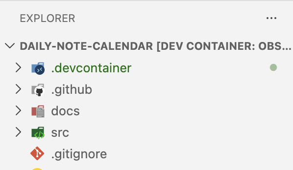Visual Studio Code is connected to a dev container